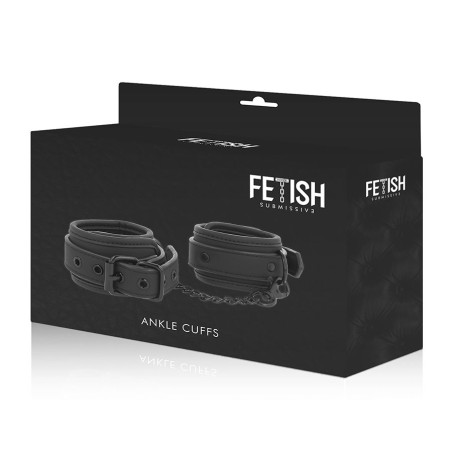 FETISH SUBMISSIVE - ESPOSAS TOBILLOS CUERO VEGANO CON FORRO DE NEOPRENO FETISH SUBMISSIVE BONDAGE