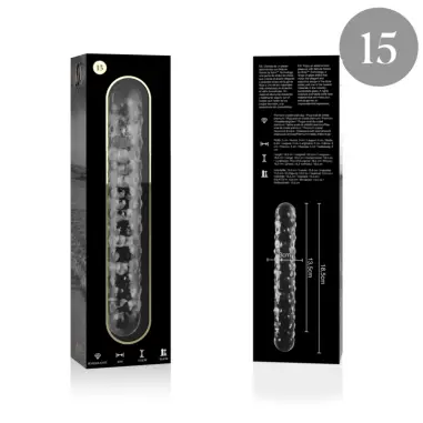 Modelo 15 Dildo Cristal Transparente 18.5 cm Ø 3 cm
