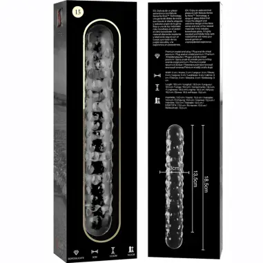Modelo 15 Dildo Cristal Transparente 18.5 cm Ø 3 cm