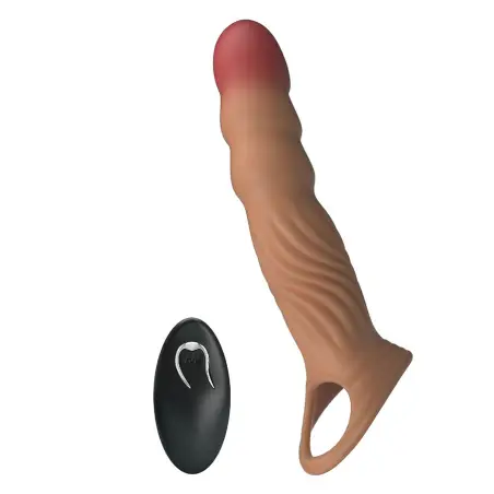 PRETTY LOVE - FUNDA PARA PENE TEXTURIZADA CON VIBRACIÓN Y CONTROL REMOTO