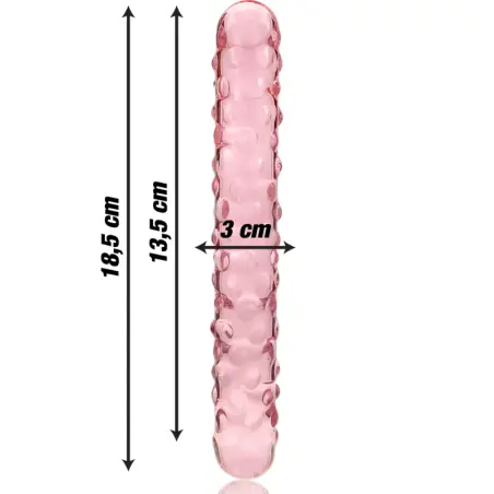 Modelo 15 Dildo Cristal Rosa 18.5 cm Ø 3 cm - Envío Discreto