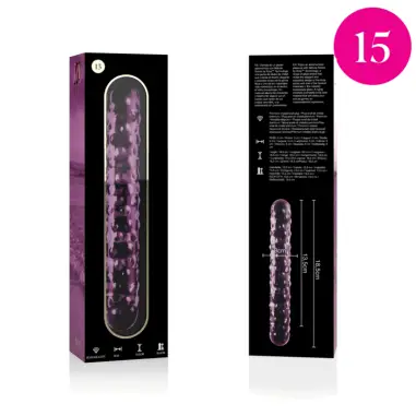 Modelo 15 Dildo Cristal Rosa 18.5 cm Ø 3 cm - Envío Discreto