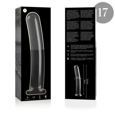 Modelo 17 Dildo Cristal Transparente 18.5 cm Ø 3 cm