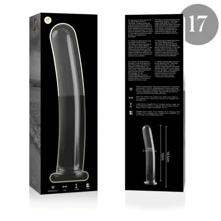 Modelo 17 Dildo Cristal Transparente 18.5 cm Ø 3 cm