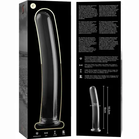 Modelo 17 Dildo Cristal Transparente 18.5 cm Ø 3 cm