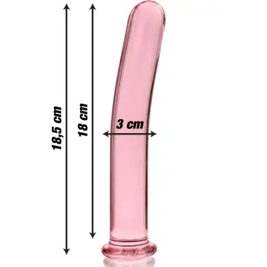 Modelo 17 Dildo Cristal Rosa 18.5 cm Ø 3 cm - Envío Discreto