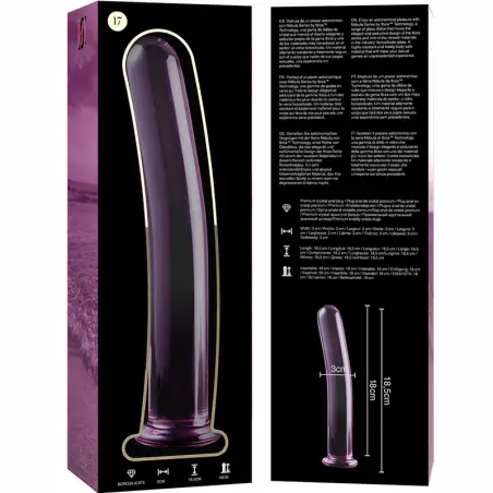 Modelo 17 Dildo Cristal Rosa 18.5 cm Ø 3 cm - Envío Discreto