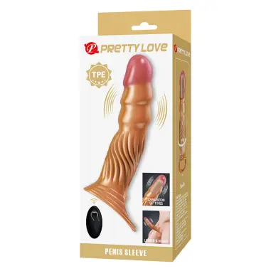 Funda para Pene Texturizada con Vibración y Control Remoto