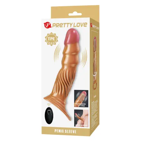 Funda para Pene Texturizada con Vibración y Control Remoto