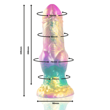 EPIC - IRIS DILDO CON TESTÍCULOS ARCOÍRIS DE PLACER EPIC