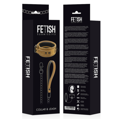 FETISH SUBMISSIVE ORIGEN - COLLAR CON CADENA CON FORRO DE NEOPRENO FETISH SUBMISSIVE ORIGIN