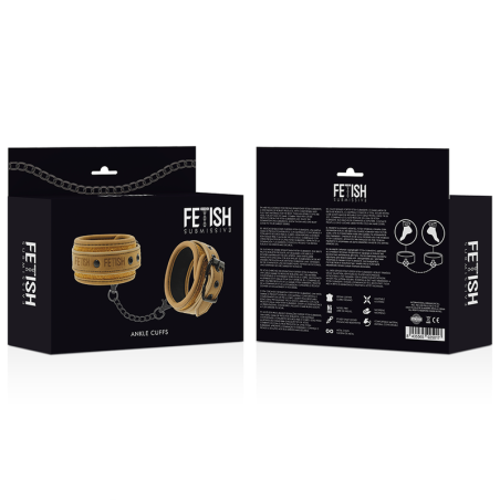 FETISH SUBMISSIVE ORIGEN - ESPOSAS TOBILLOS CUERO VEGANO CON FORRO DE NEOPRENO FETISH SUBMISSIVE ORIGIN