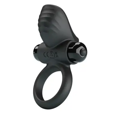 PRETTY LOVE - ANILLO VIBRADOR PARA PENE ADRIEN 10 FUNCIONES NEGRO