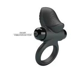 PRETTY LOVE - ANILLO VIBRADOR PARA PENE ADRIEN 10 FUNCIONES NEGRO 2