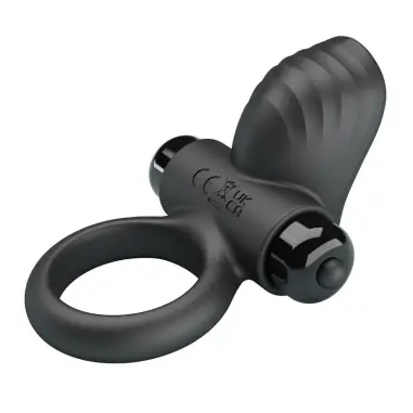 Anillo Vibrador para Pene Adrien 10 Funciones Negro