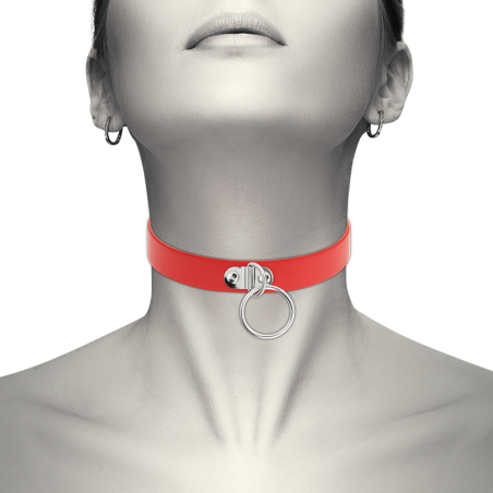 COQUETTE CHIC DESIRE - COLLAR CUERO VEGANO ROJO ACCESORIO WOMAN FETISH COQUETTE ACCESSORIES