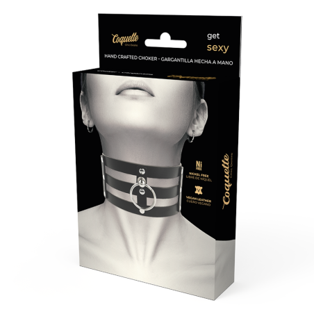 COQUETTE CHIC DESIRE - CHOKER CUERO VEGANO ESTILO FETISH 