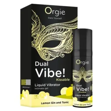 Dual Vibe! Lemon Gin And Tonic Gel Íntimo Besable Efecto