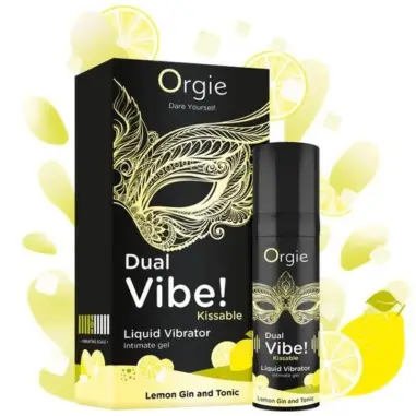 Dual Vibe! Lemon Gin And Tonic Gel Íntimo Besable Efecto