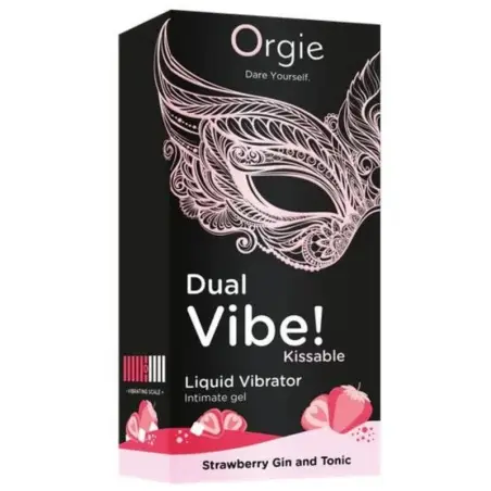 Dual Vibe! Gin And Tonic Fresa Gel Íntimo Besable Efecto