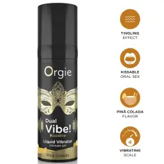 ORGIE - DUAL VIBE! PIÑA COLADA GEL ÍNTIMO BESABLE EFECTO VIBRANTE 15 ML
