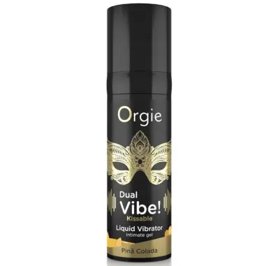 Dual Vibe! Piña Colada Gel Íntimo Besable Efecto Vibrante