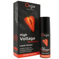 ORGIE - HIGH VOLTAGE STRAWBERRY GEL ÍNTIMO BESABLE EFECTO VIBRANTE EXTRA FUERTE 15 ML 2