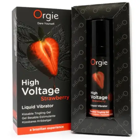 High Voltage Strawberry Gel Íntimo Besable Efecto Vibrante