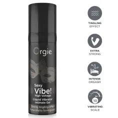 ORGIE - SEXY VIBE! HIGH VOLTAGE GEL ÍNTIMO EFECTO VIBRANTE EXTRA FUERTE 15 ML