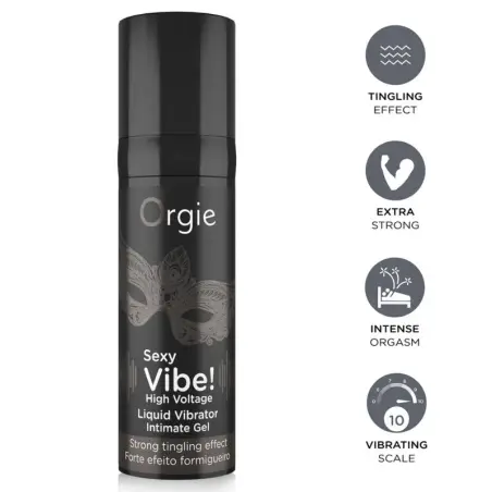 ORGIE - SEXY VIBE! HIGH VOLTAGE GEL ÍNTIMO EFECTO VIBRANTE EXTRA FUERTE 15 ML