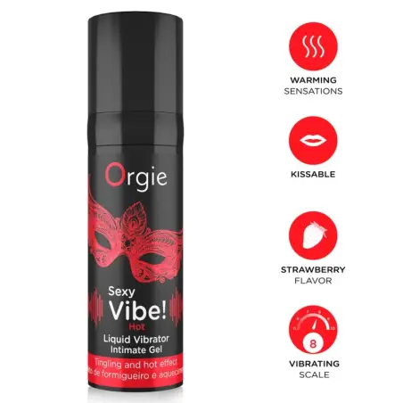 ORGIE - SEXY VIBE! HOT GEL ÍNTIMO EFECTO VIBRANTE Y CALOR 15 ML