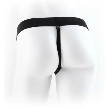 7 Hollow Strap-On With Balls 17.8 cm Natural - Silicona