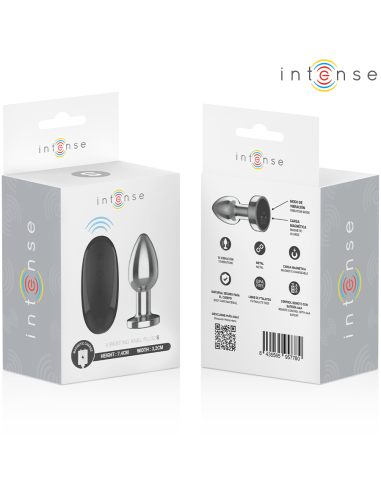INTENSE - PLUG ANAL 10 VIBRACIONES METAL CON CONTROL REMOTO S 