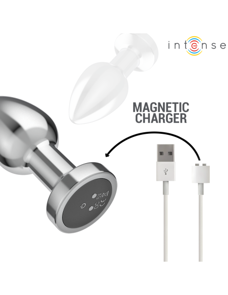 INTENSE - PLUG ANAL 10 VIBRACIONES METAL CON CONTROL REMOTO M 