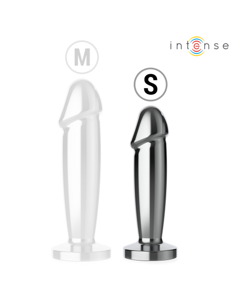 INTENSE - PLUG ANAL 10 VIBRACIONES METAL EN FORMA DE DILDO CON CONTROL REMOTO S 
