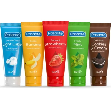 Pack Lubricantes Sabores Variados 5 Uds X 15 ml | Pasante
