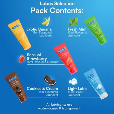 Pack Lubricantes Sabores Variados 5 Uds X 15 ml | Pasante