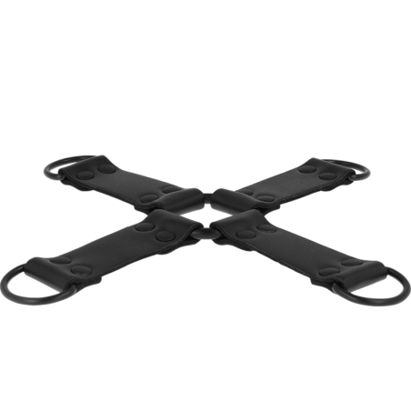 INTENSE - FETISH ENGANCHE MÚLTIPLE PARA MANOS Y PIES DE CUERO VEGANO INTENSE FETISH