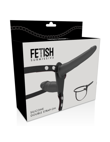 FETISH SUBMISSIVE HARNESS - DOBLE PENETRACIÓN NEGRO 