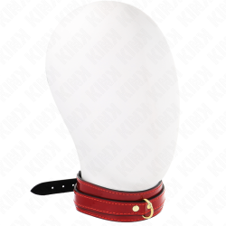 KINK - COLLAR AJUSTABLE ROJO VINO DETALLES DORADOS 29-42.5 CM X 4 CM KINK COLLAR & GAG 2
