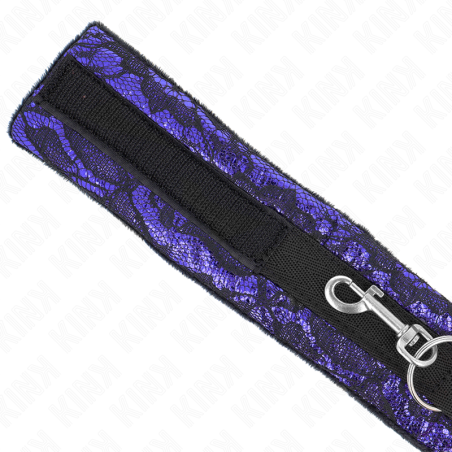 KINK - COLLAR CON CORREA 105 CM CORTO DE ENCAJE DE TERCIOPELO CON RIBETE DE NAILON 44 X 5.5 CM KINK COLLAR & GAG