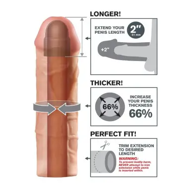 Tensions - Mega 2 Extensión Flesh para el Pene | Fantasy X