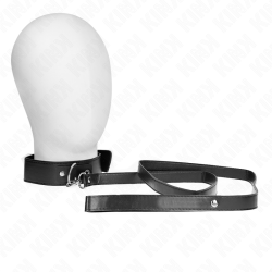KINK - COLLAR CON CORREA 116 CM FINO NEGRO AJUSTABLE 32-50 CM X 8 CM KINK COLLAR & GAG 2