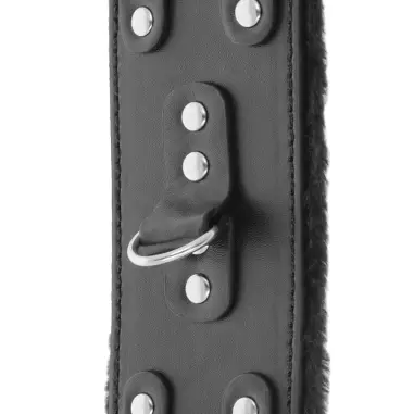 Esposas Cuero con Forro Ajustables Negro - BDSM | Darkness