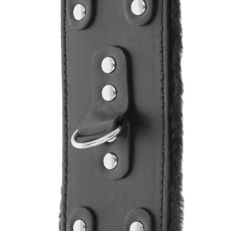 Esposas Cuero con Forro Ajustables Negro - BDSM | Darkness