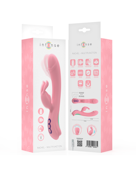 INTENSE - RACHEL VIBRADOR RABBIT 5 VIBRACIONES ROSA 