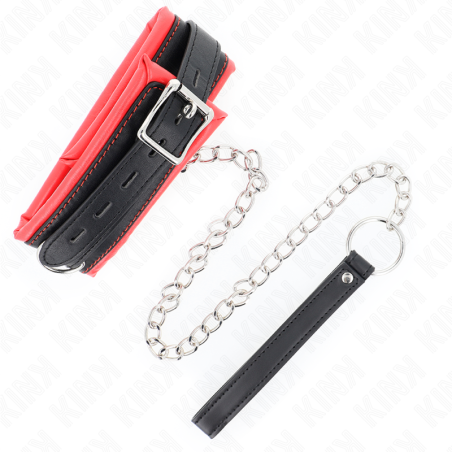 KINK - COLLAR CON CORREA 65 CM PESADO MODELO 3 AJUSTABLE 36.5-50 CM KINK COLLAR & GAG