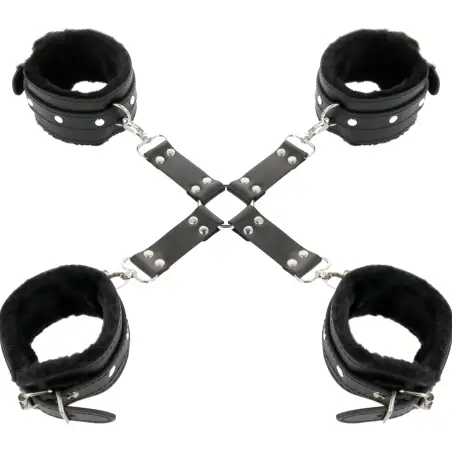 Esposas de Cuero para Pies y Manos Negro - BDSM | Darkness