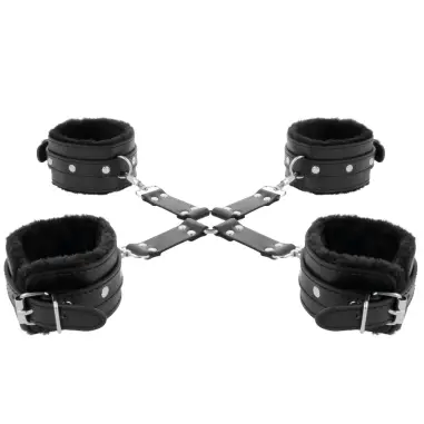 Esposas de Cuero para Pies y Manos Negro - BDSM | Darkness