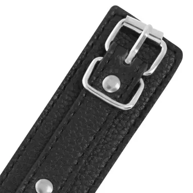 Esposas Leather Negro Textura - Ajustable | Darkness